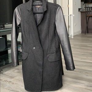 Women’s genuine Vera wang wool/leather coat
